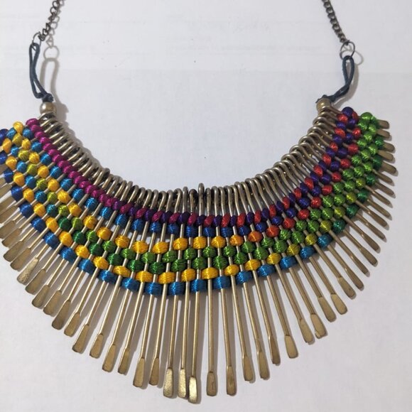 Handmade Bohemian Statement Necklace - Picture 2 of 3